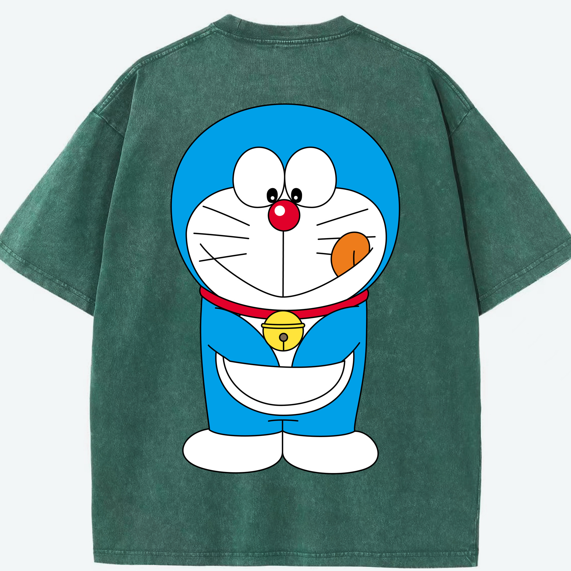 （画像用） ドラえもん Doraemon 綿100% ヴィンテージ風 半袖Tシャツ（背面プリント）
